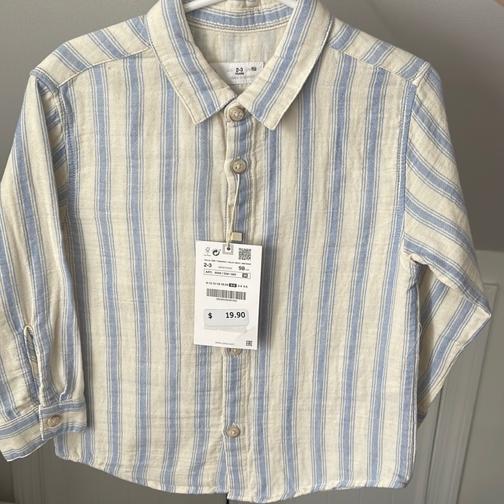 Zara button down toddler boy